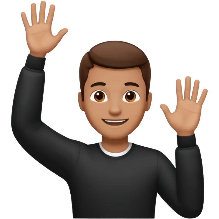Hands up man meme emoji