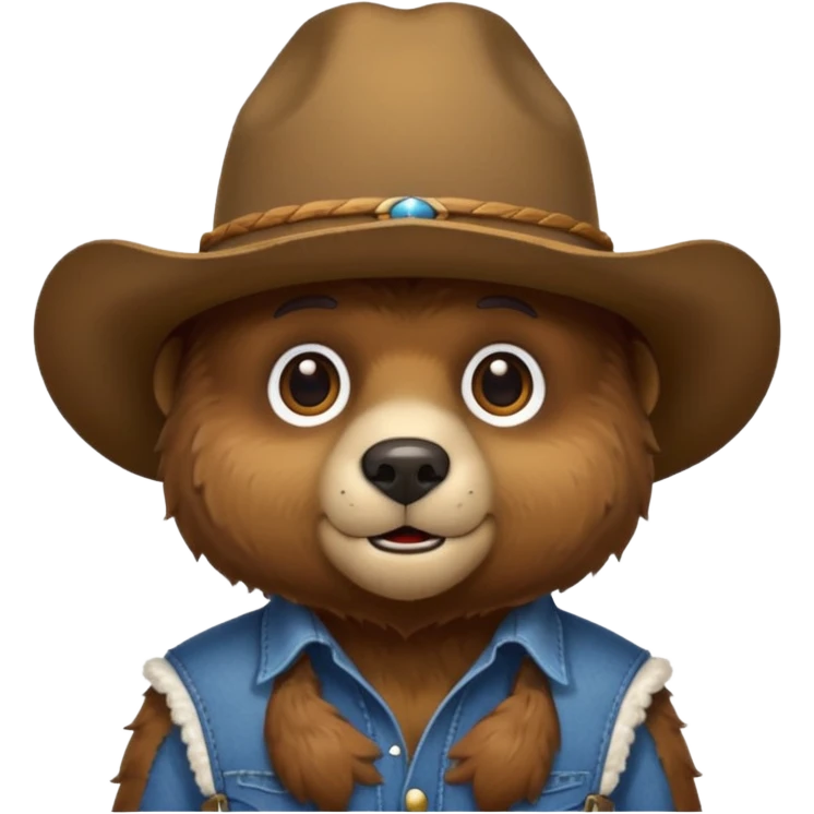 bear with cowboy hat emoji