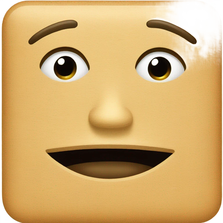 😗 with a rectangle sjape that have a 3 shape at the end coming out of the mouth emoji