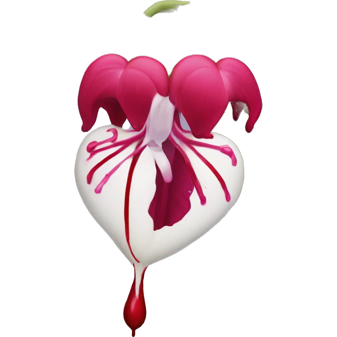 Bleeding heart flower emoji