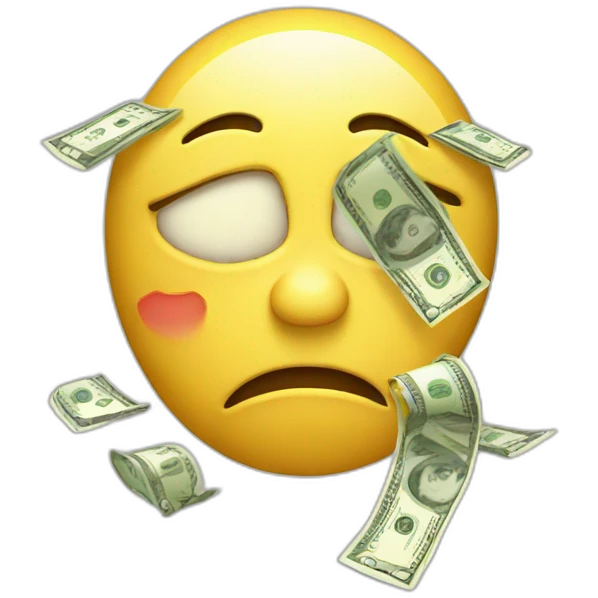Money face crying emoji