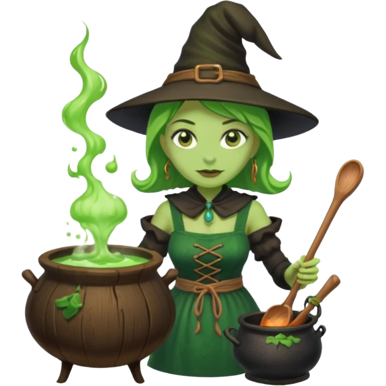 green witch cooking potion emoji