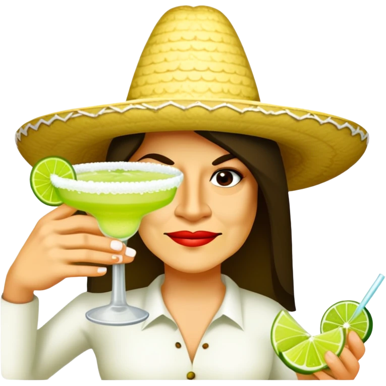 Sitting in a margarita emoji