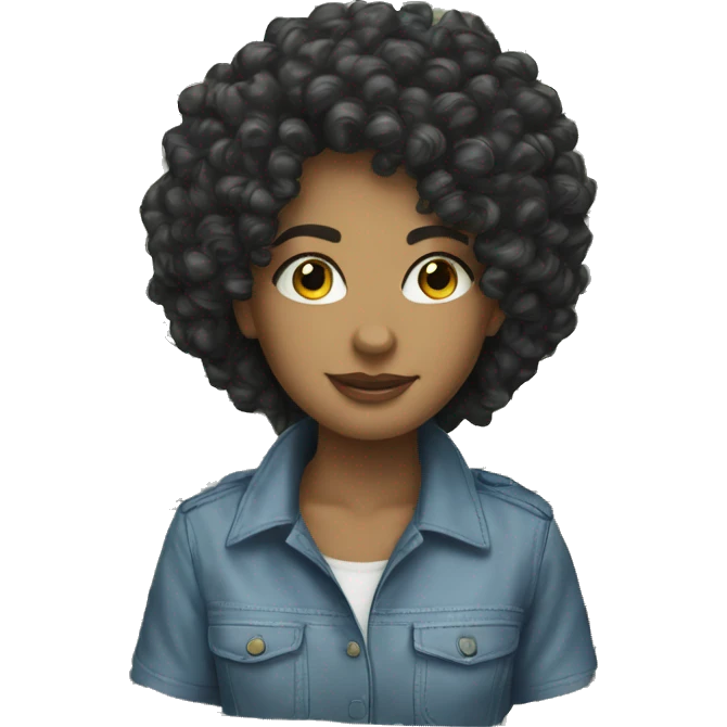 black curly hair white girl and dollars emoji