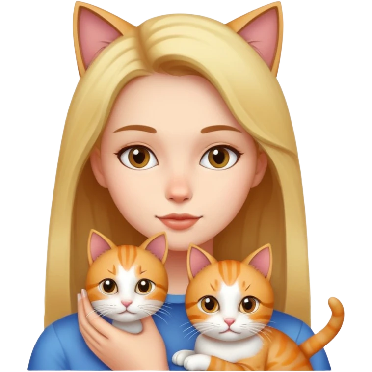 girl with cat emoji