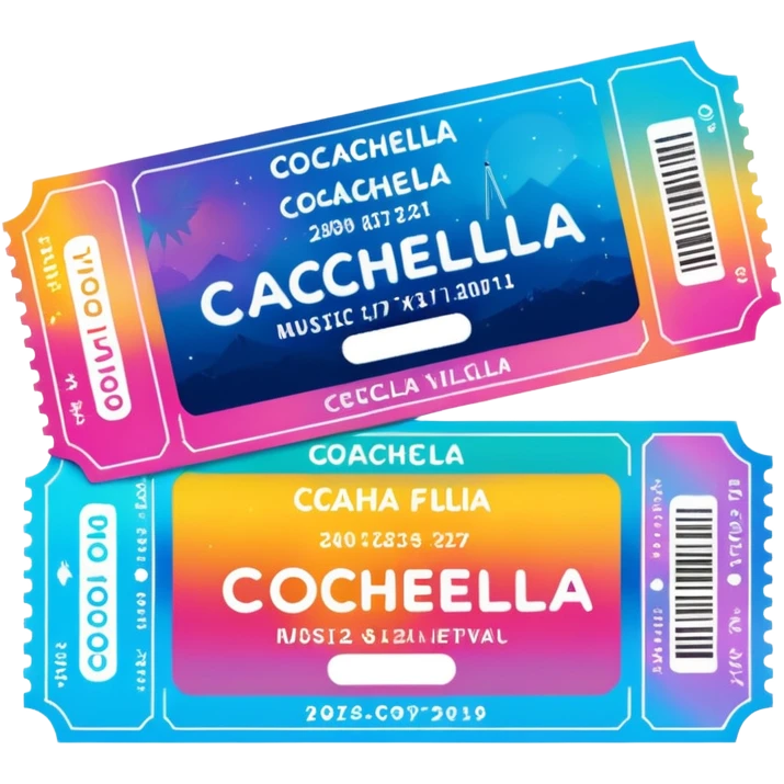 coachella music festival ticket emoji