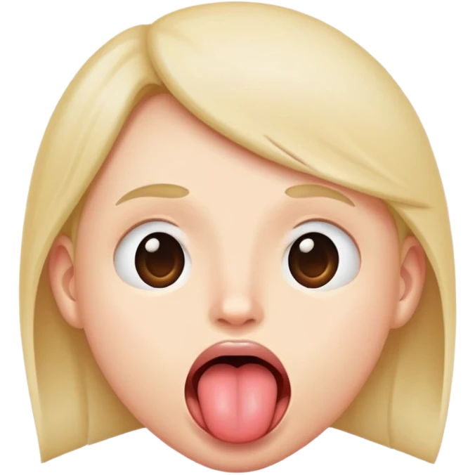 Emoji qui plis sa langue en 2 emoji