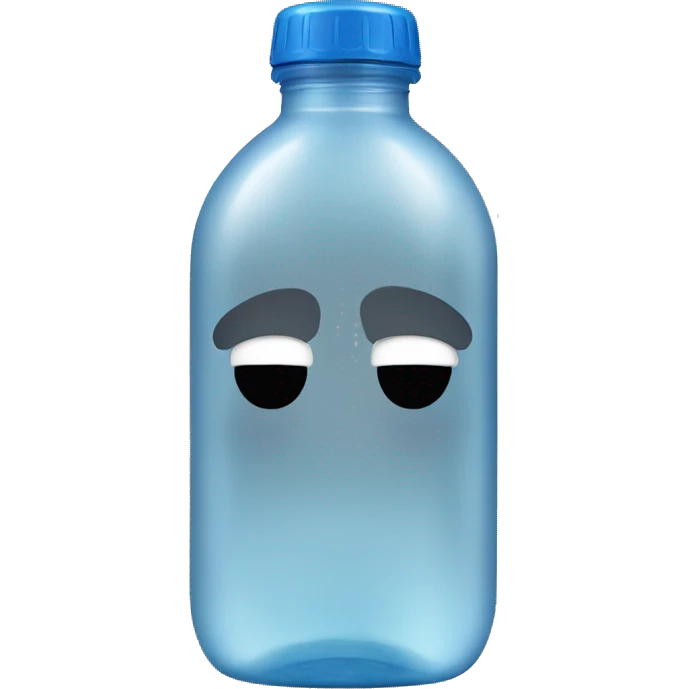 Water bottle, no faces or labels, sealed emoji