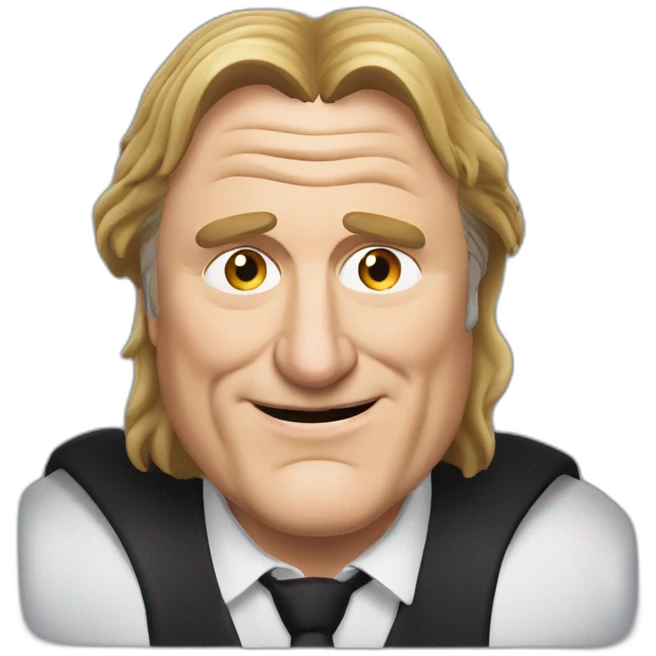 Gérard Depardieu qui bois du vin rouge emoji