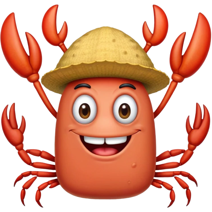 Mr. Krabs saying get a load of this guy to SpongeBob  emoji