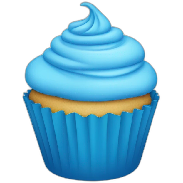 blue cupcake emoji