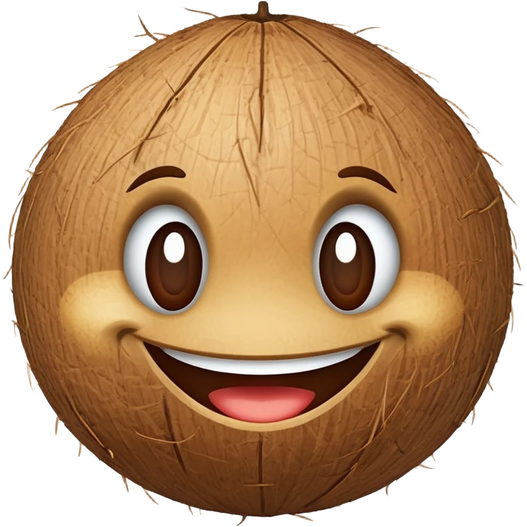 Coconut smiling  emoji