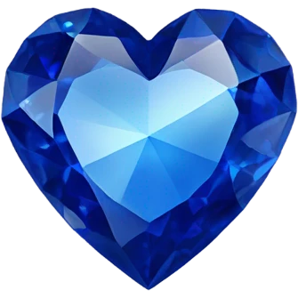 Sapphire in the shape of a heart emoji