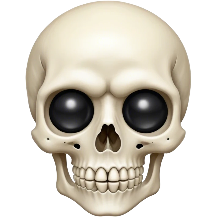 Skeleton with eight ball eyes emoji