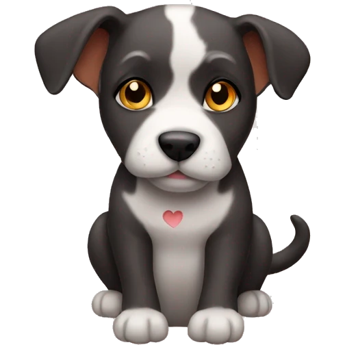 Dog love cat emoji
