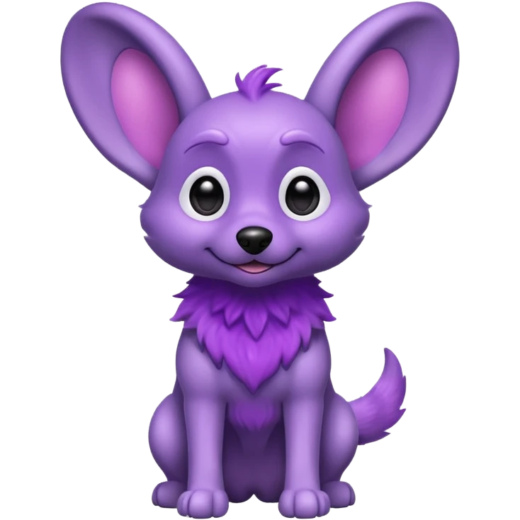 alien dog purple very big ear emoji