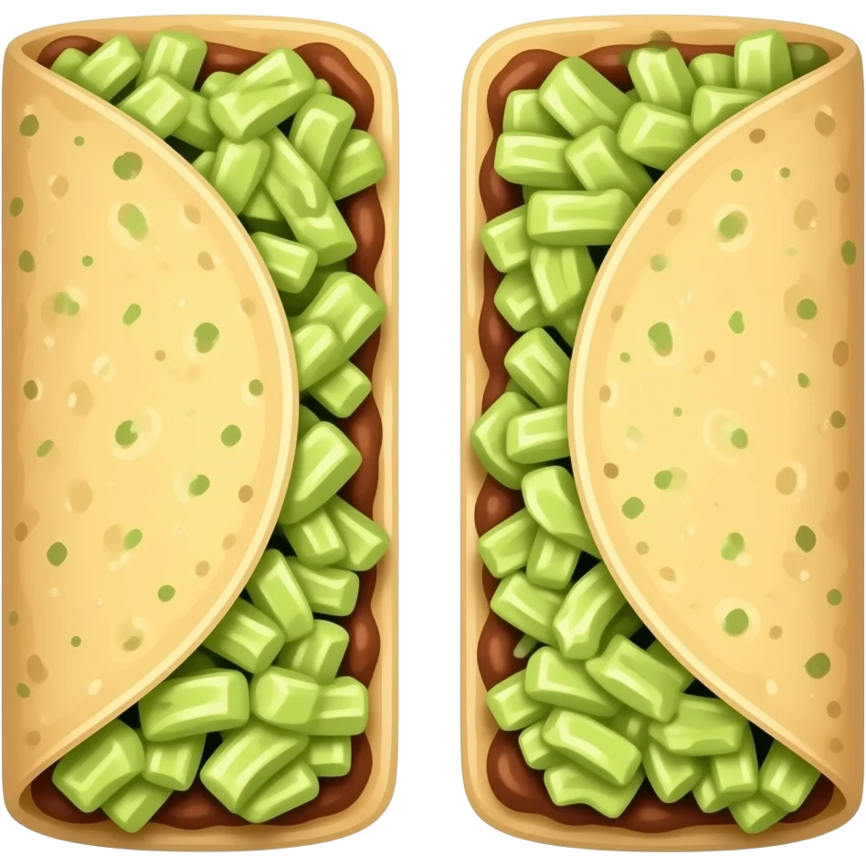 2 tostadas rectangulares con pollo deshebrado cremoso verde emoji