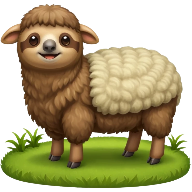 Sloth riding a sheep emoji