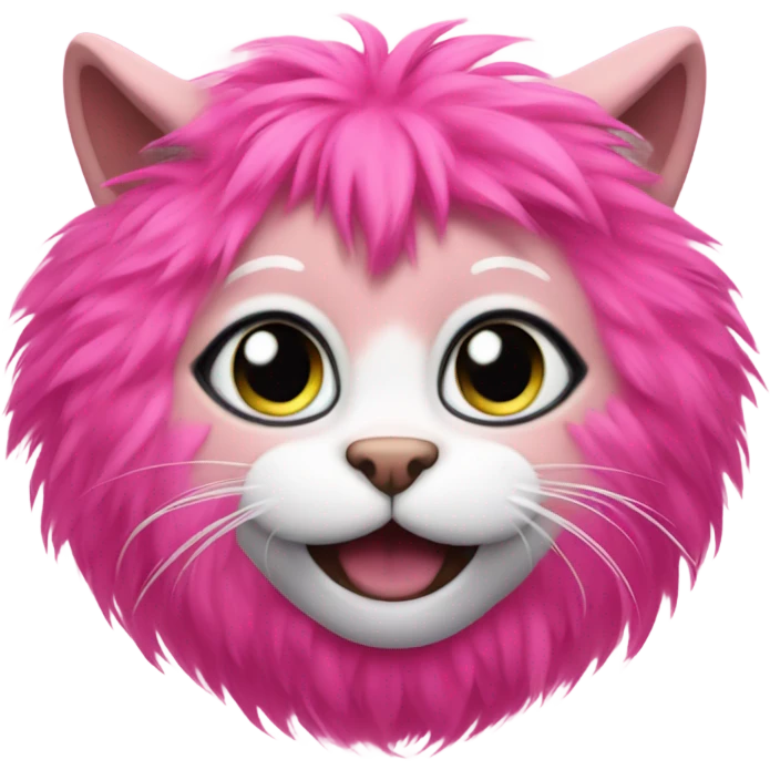 Pink mad cat emoji