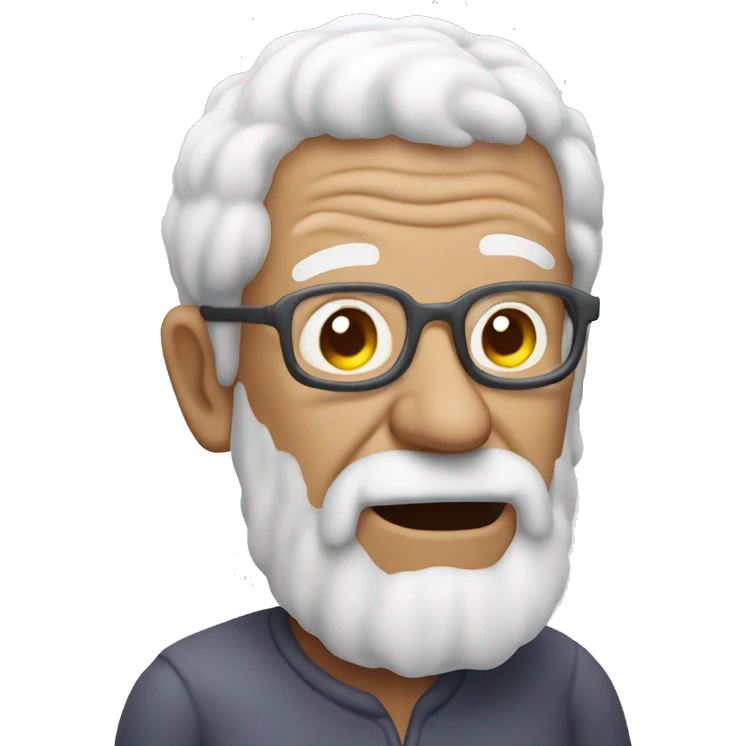 foamy elderly man covered in foam emoji