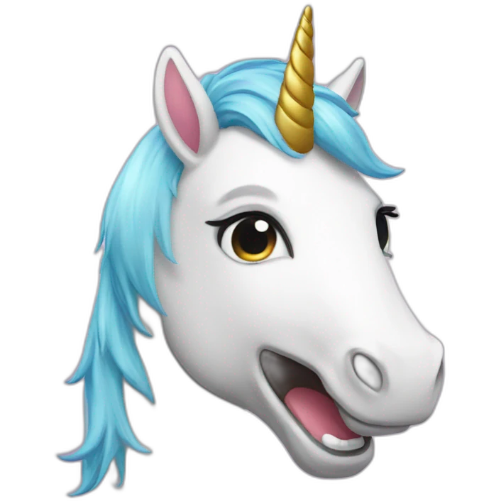 Happy unicorn emoji