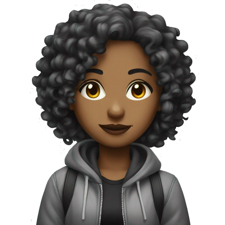 Curly gangsta girl emoji