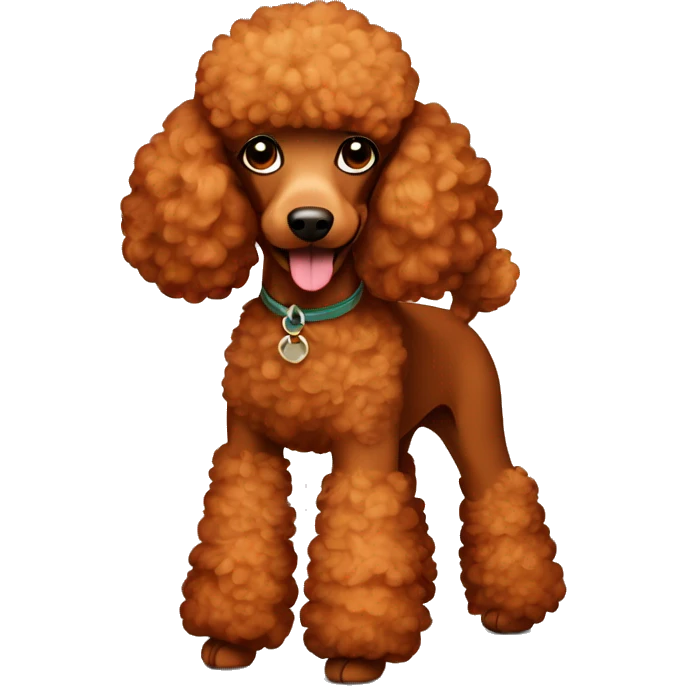 Burnt Sienna colored poodle  emoji