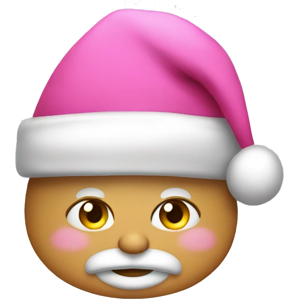 Pink Santa Claus hat  emoji