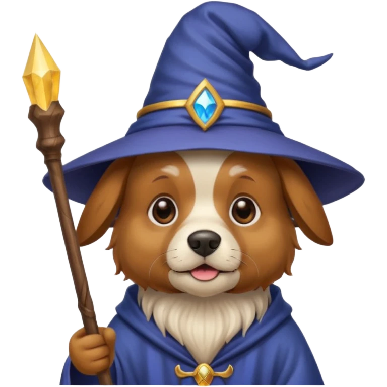 Dog wizard emoji