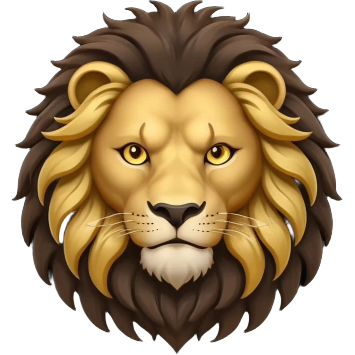 Dark lion emoji