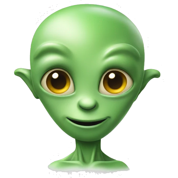 Alien with heart hands  emoji