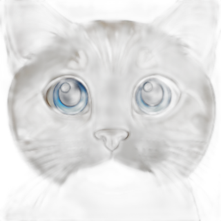 a cat with blue eyes emoji