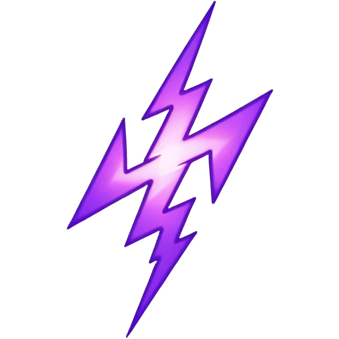 Purple lightning emoji