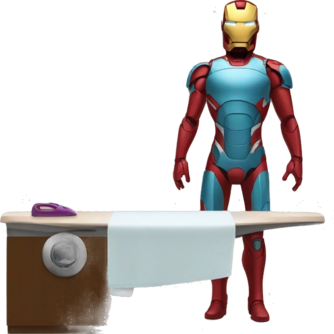 ironman ironing clothes emoji