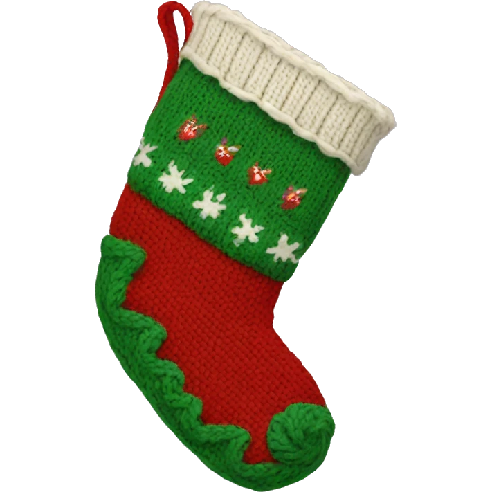 Knit Christmas stocking  emoji