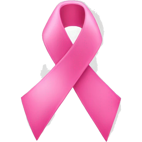 a single big pink ribbon breast cancer in the center emoji