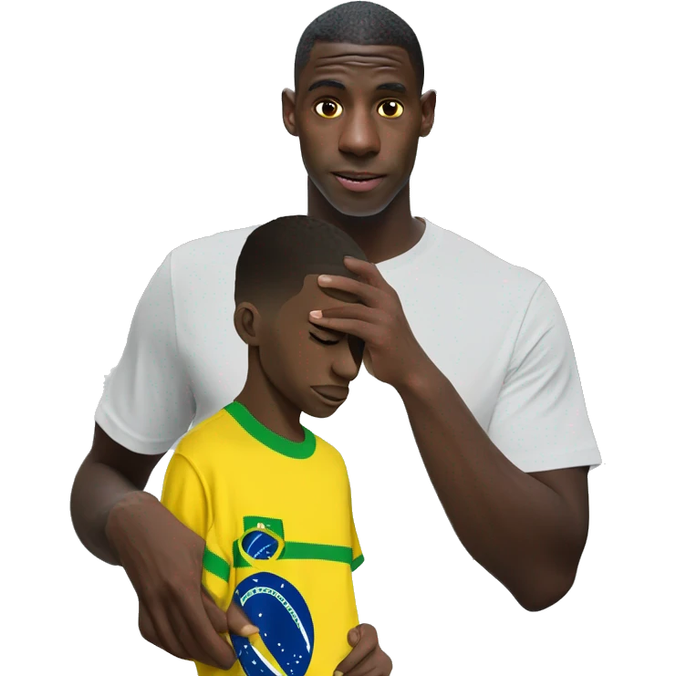 Vinicius with brasil t-shirt sad emoji