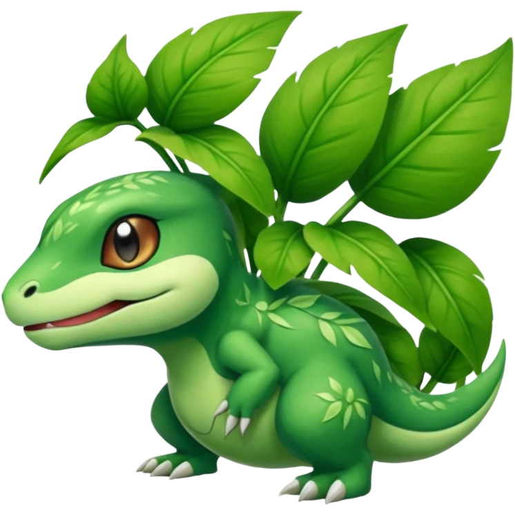 Pokemon red and green legendary grass type emoji