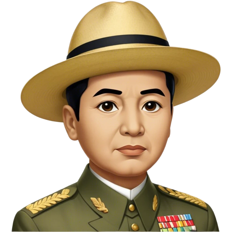 ​Cinematic Realistic Portrait of Sukarno, depicted in a lifelike, realistic style based on his iconic portrait, showcasing his thoughtful, charismatic expression in period attire, rendered with detailed textures and warm, evocative lighting that captures his pioneering spirit and national pride, emoji