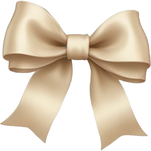 Beige bow emoji