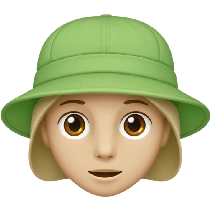 green tennis hat emoji
