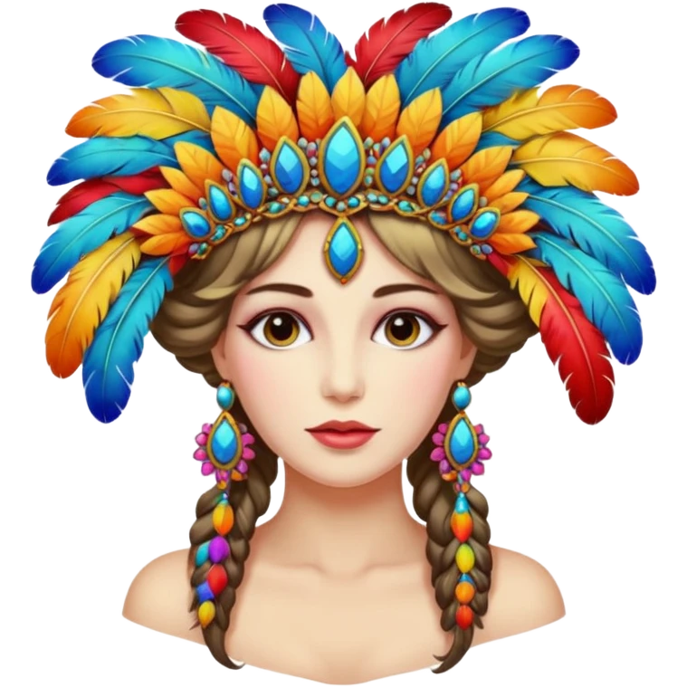 woman with a feathered hairpiece emoji