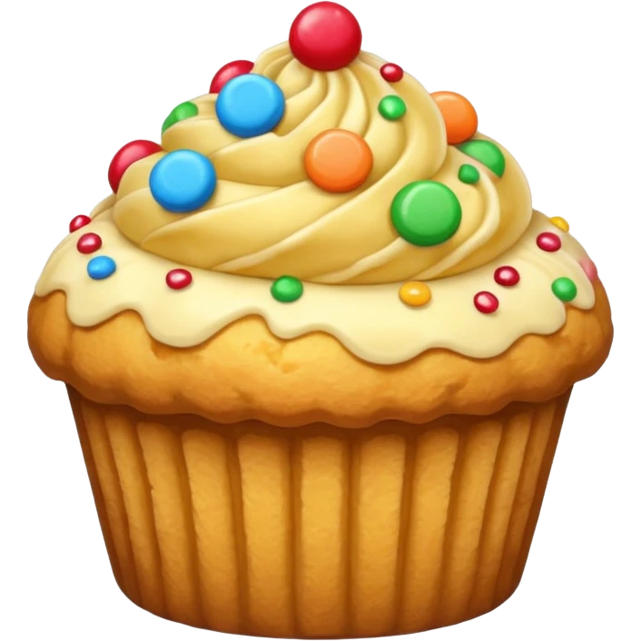 gold muffin candy on top emoji