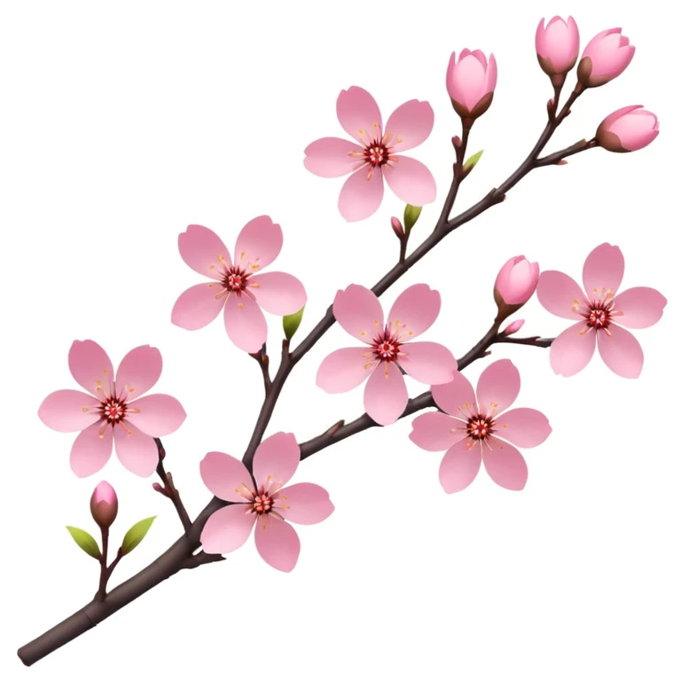 sakura branch with blossoms emoji