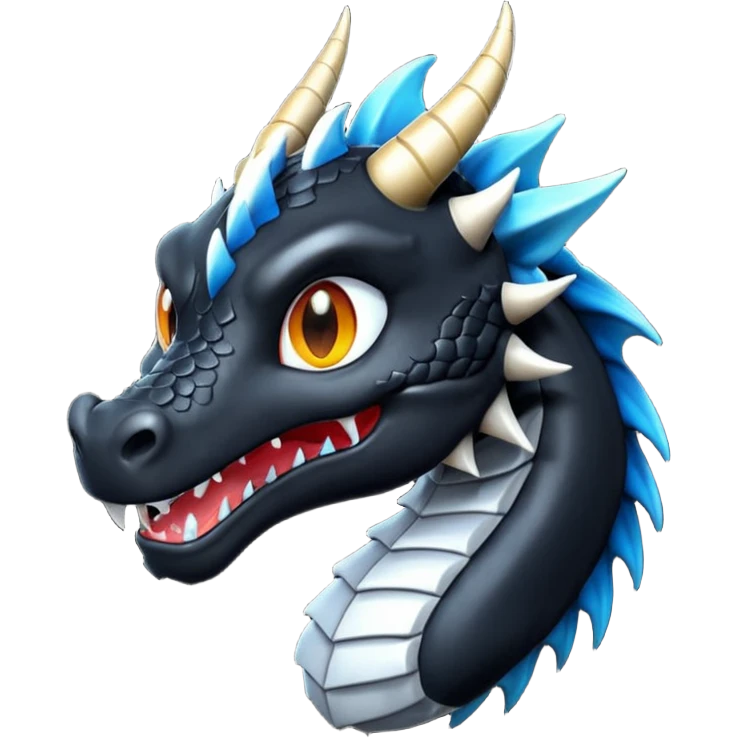 Dragón color negro emoji