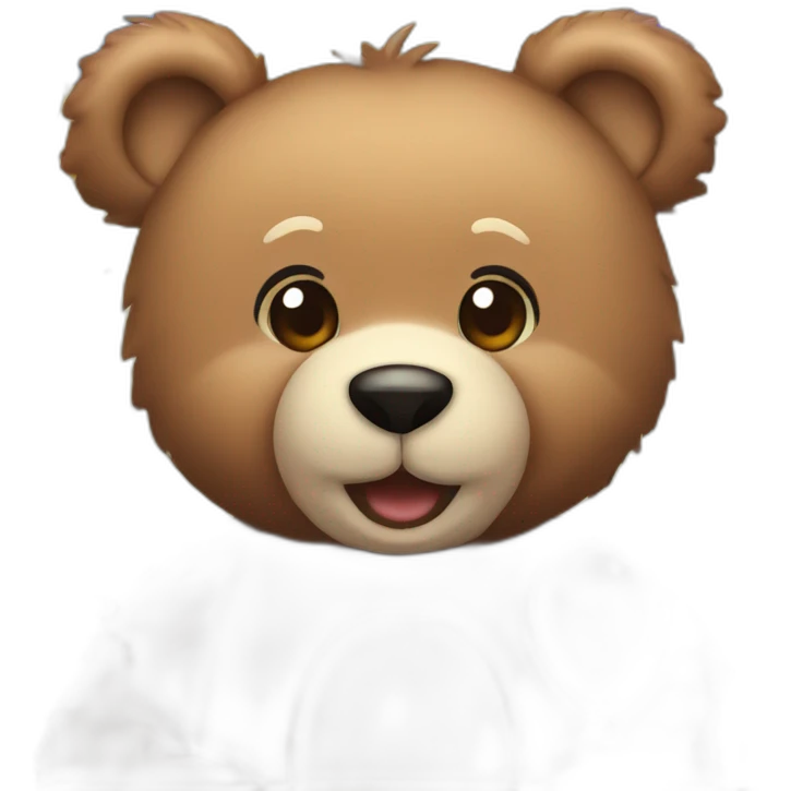 Teddy bear wishing happy birthday emoji