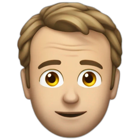 Macron en train de faire caca emoji