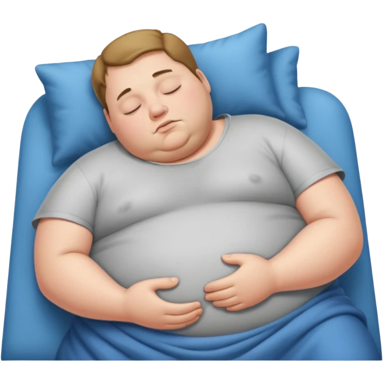 Obese man sleeping  emoji
