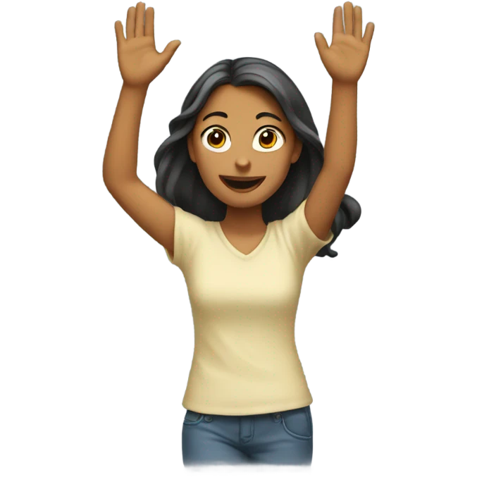 Waving girl emoji