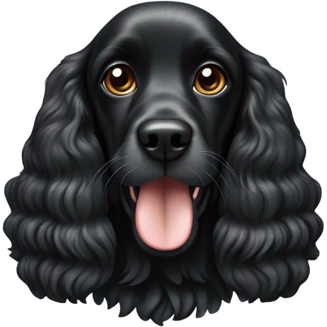 A black cocker spaniel  emoji